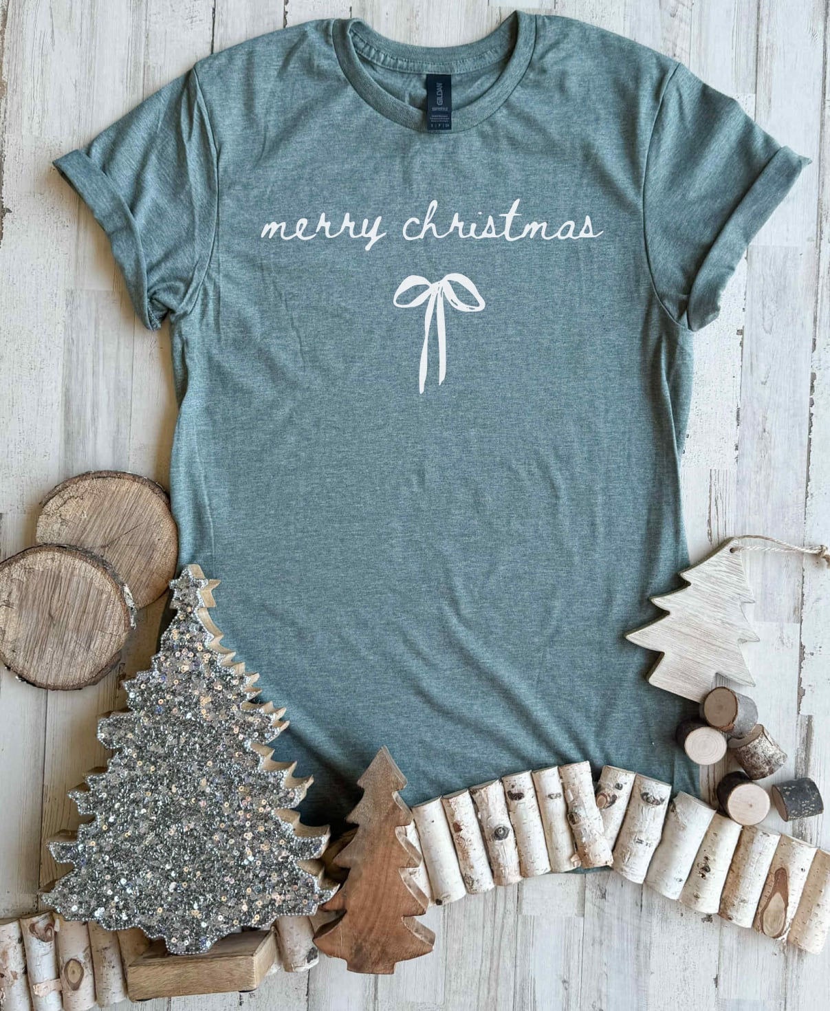 Merry Christmas Bow Tee