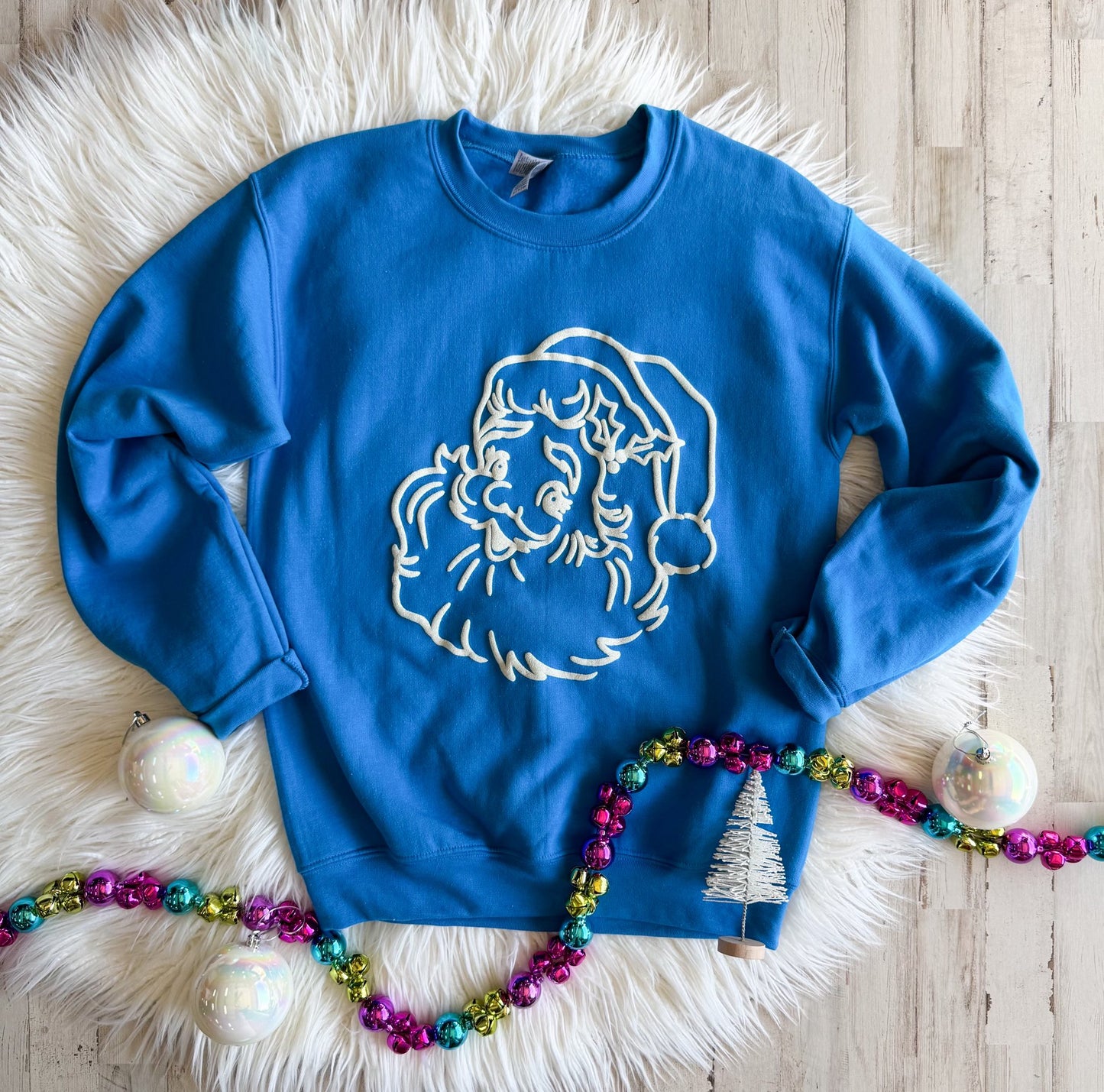Brights Santa (PUFF INK!) Sweatshirt (3 Colors!)