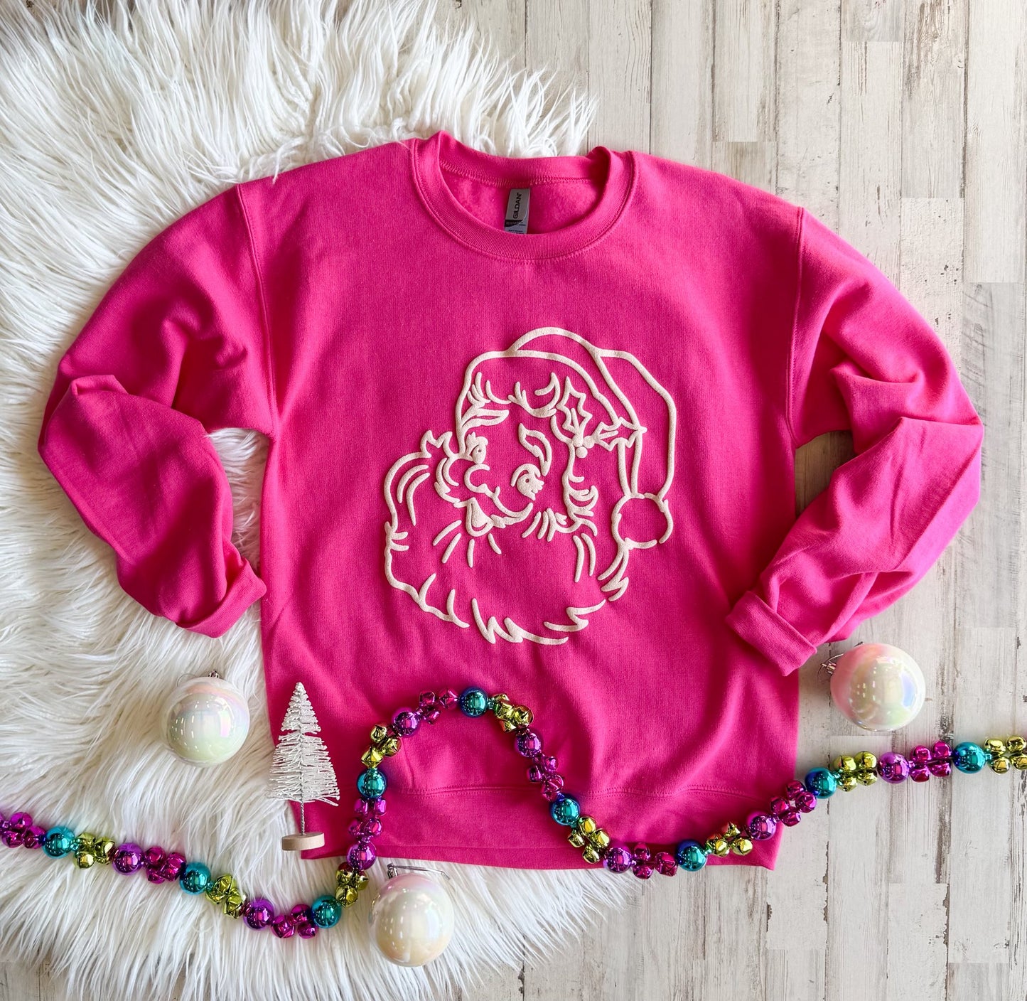 Brights Santa (PUFF INK!) Sweatshirt (3 Colors!)