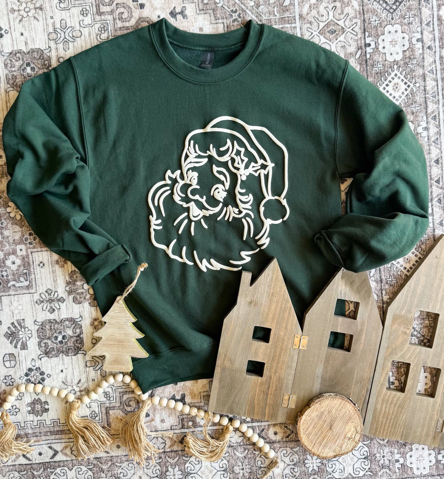 Neutral Santa (PUFF INK!) Sweatshirt (3 Colors!)