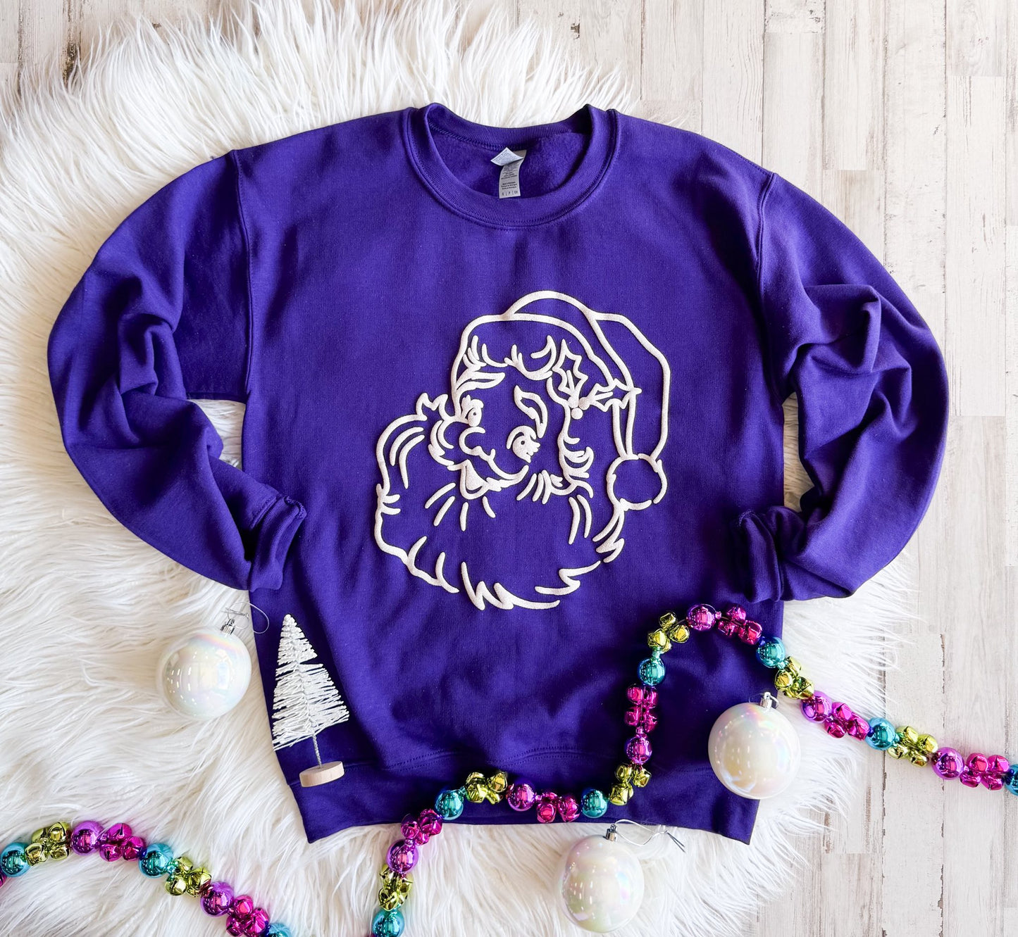 Brights Santa (PUFF INK!) Sweatshirt (3 Colors!)