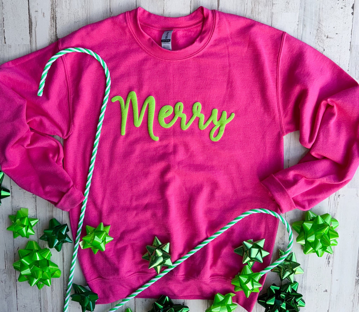 Merry (PUFF INK!) Sweatshirt (4 Colors!)