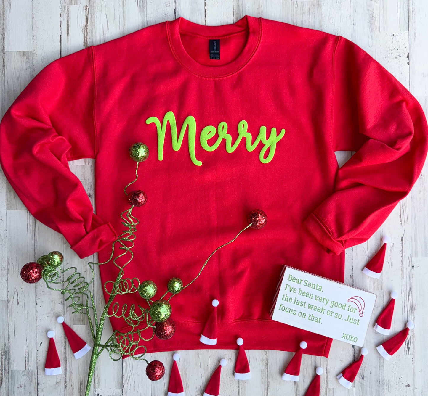 Merry (PUFF INK!) Sweatshirt (4 Colors!)
