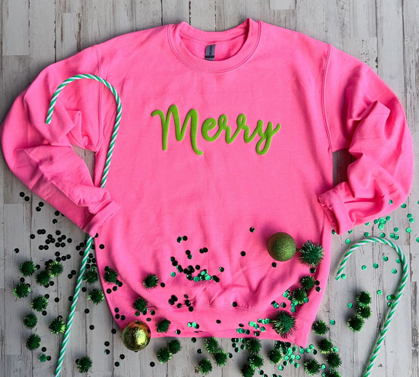 Merry (PUFF INK!) Sweatshirt (4 Colors!)