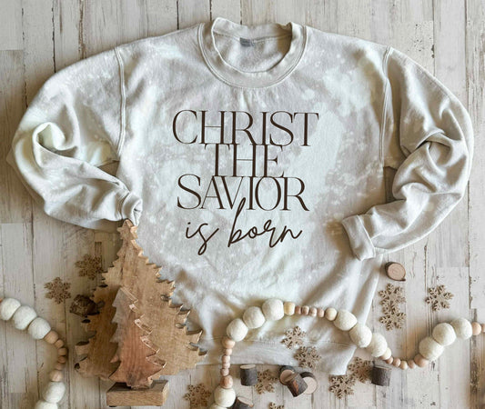 Christ The Savior Sweatshirt (Bleached)