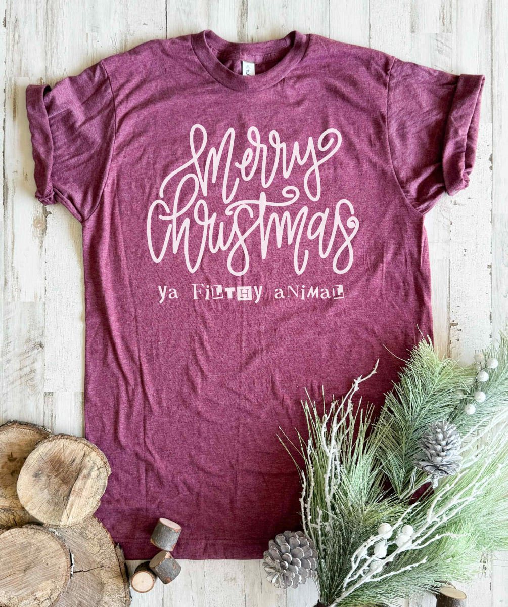 Merry Christmas Ya Filthy Animal Tee (Two Colors!)