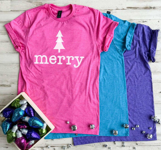 Merry Typewriter Tee (Three Colors!)