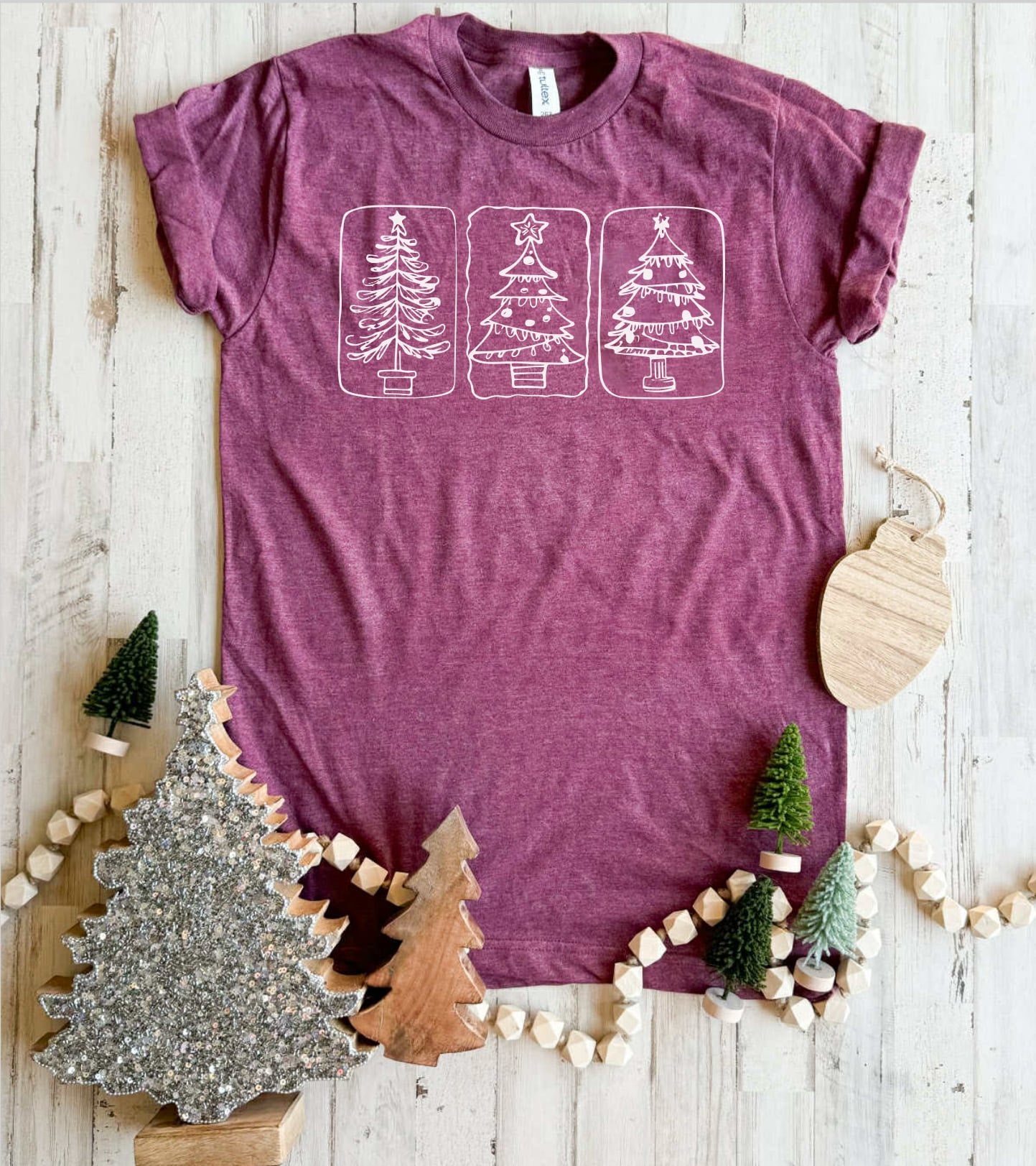 Christmas Tree Trio Tee Shirt (3 Colors!)