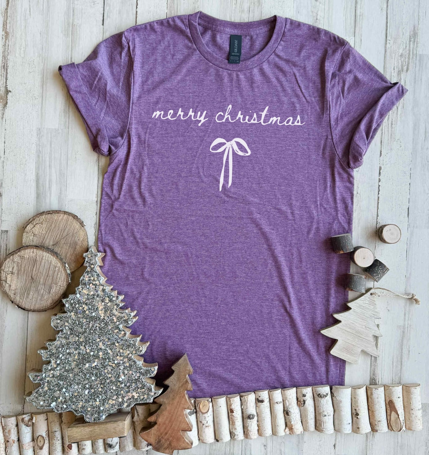 Merry Christmas Bow Tee