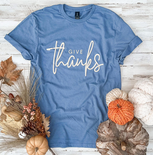 Give Thanks (Puff Ink) Tee