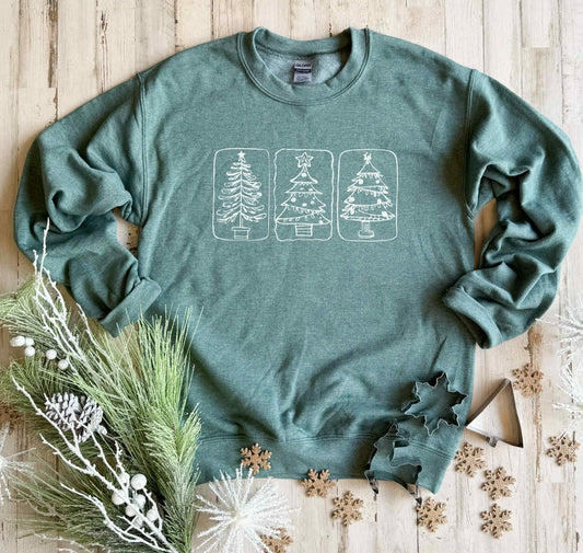 Christmas Tree Trio Sweatshirt