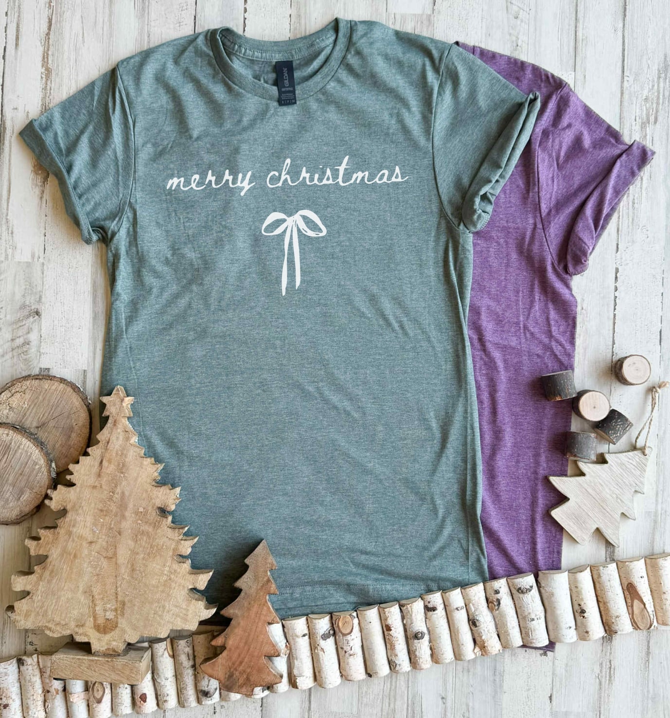 Merry Christmas Bow Tee