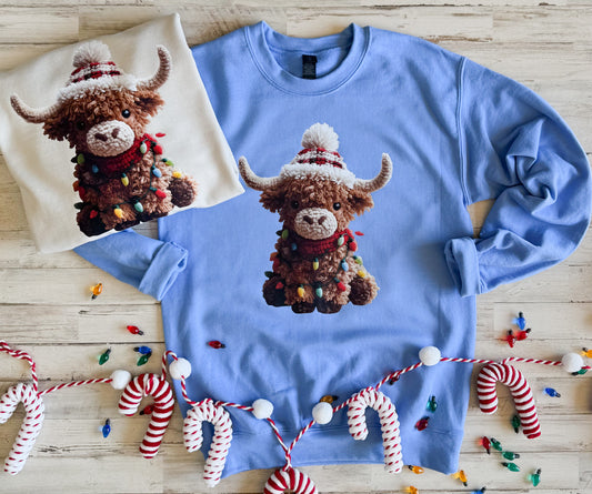 Christmas Highland Cow Sweatshirt